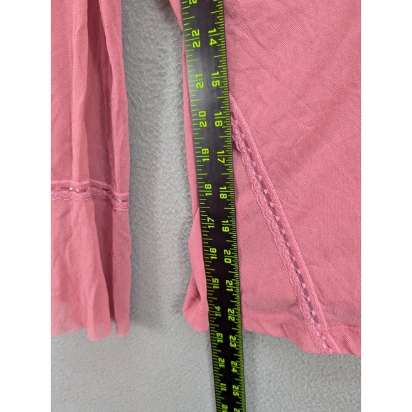 The Limited Mesh Top Women's M Flare Sleeves Embellished Rhinestone V-Neck Y2K‎ - Picture 9 of 13